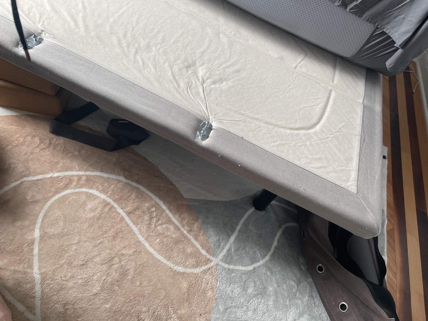 Grey Fabric queen adjustable Bed Frame - photo 2