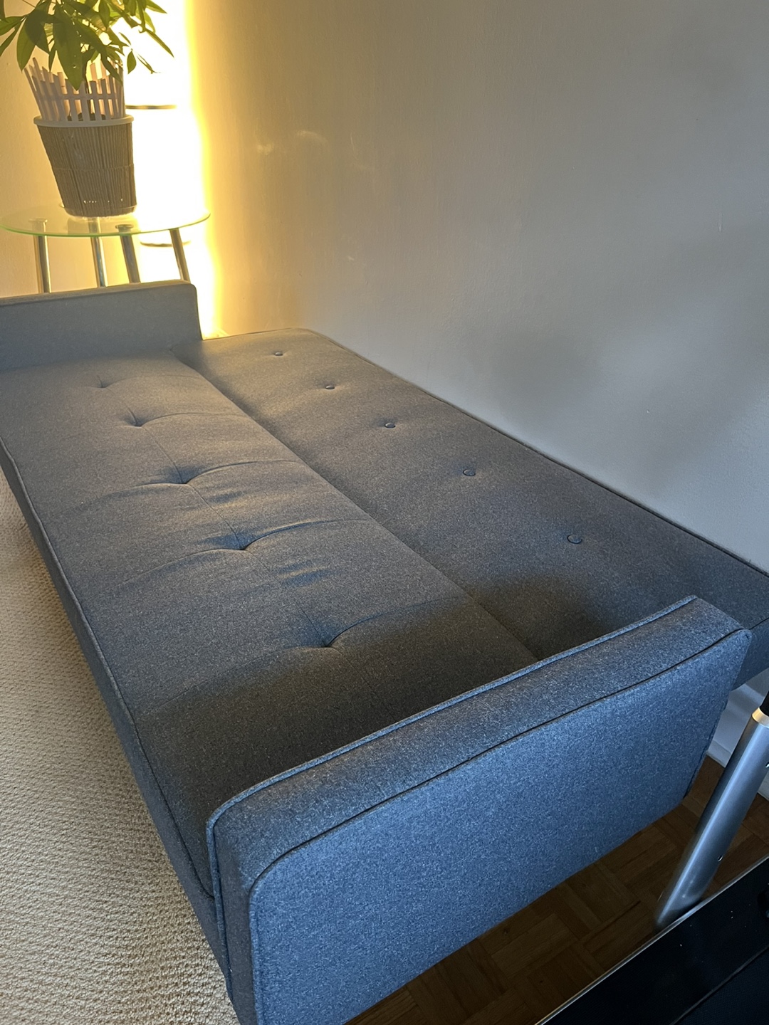 Grey Futon Sofa Bed - photo 3