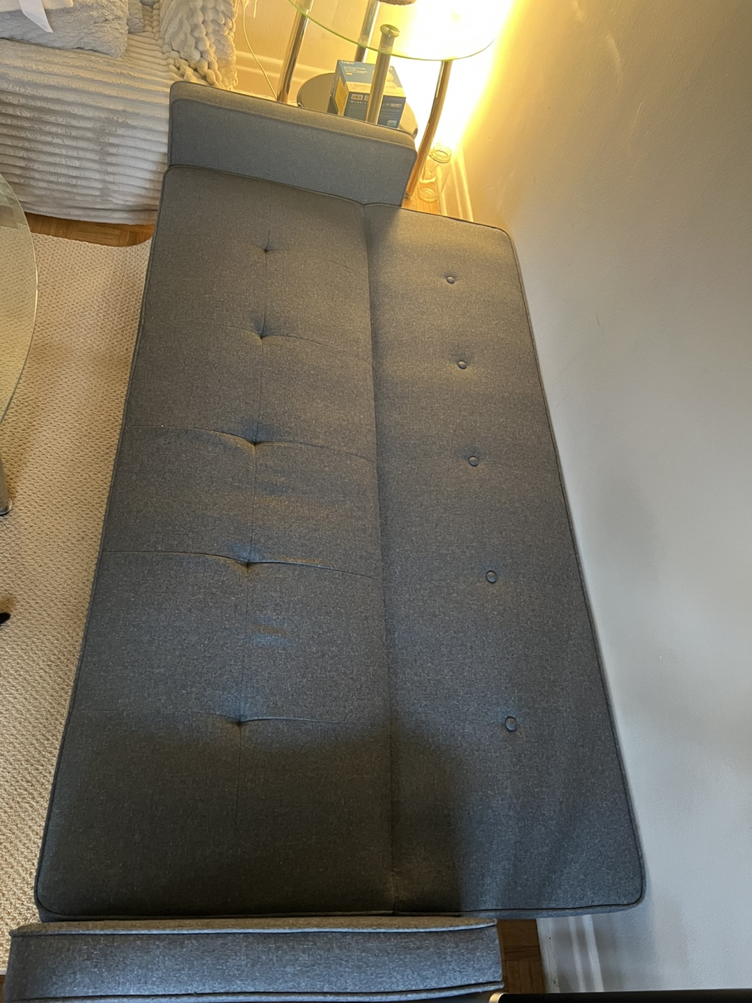 Grey Futon Sofa Bed - photo 4