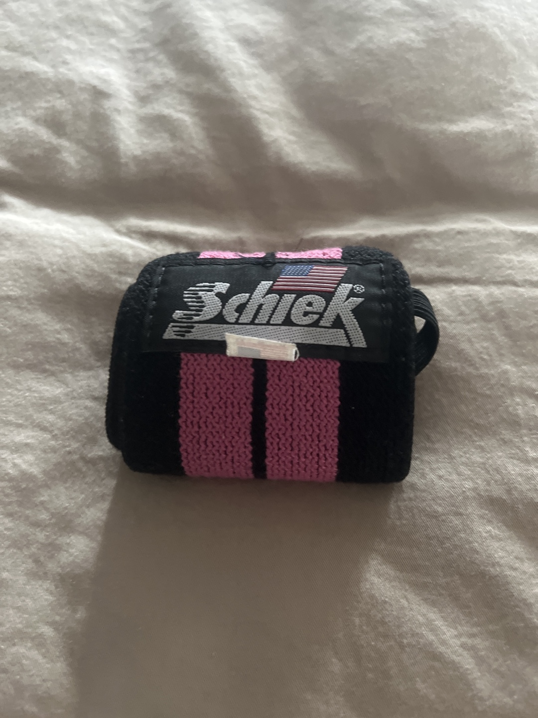 Schiek Pink & Black Lifting Wrist Wraps