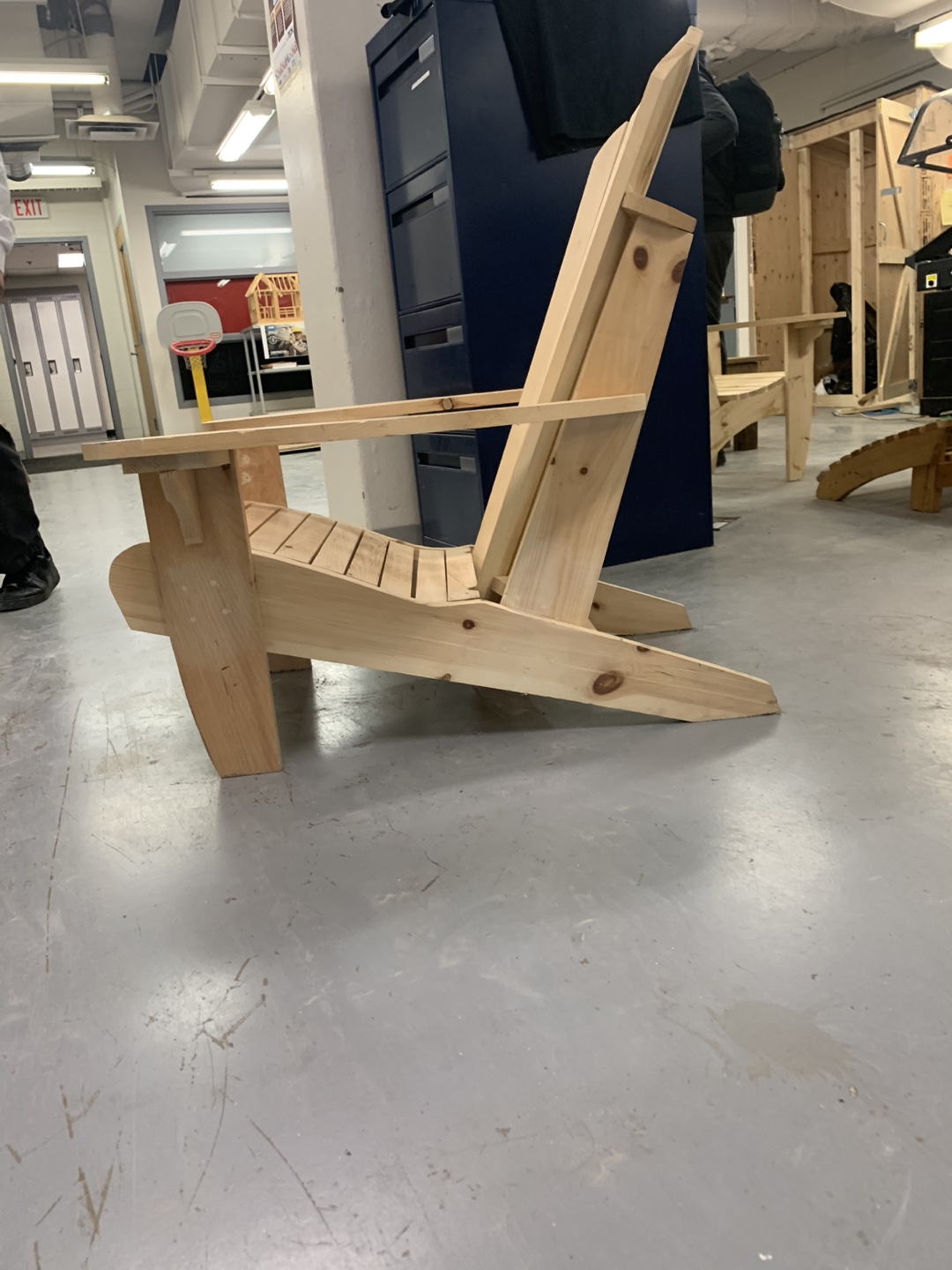 Unfinished Wooden Adirondack Chair - photo 2