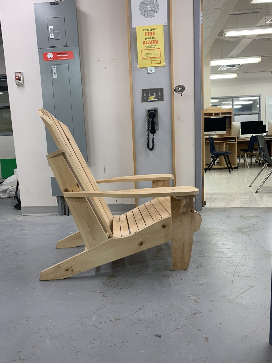 Unfinished Wooden Adirondack Chair - photo 3
