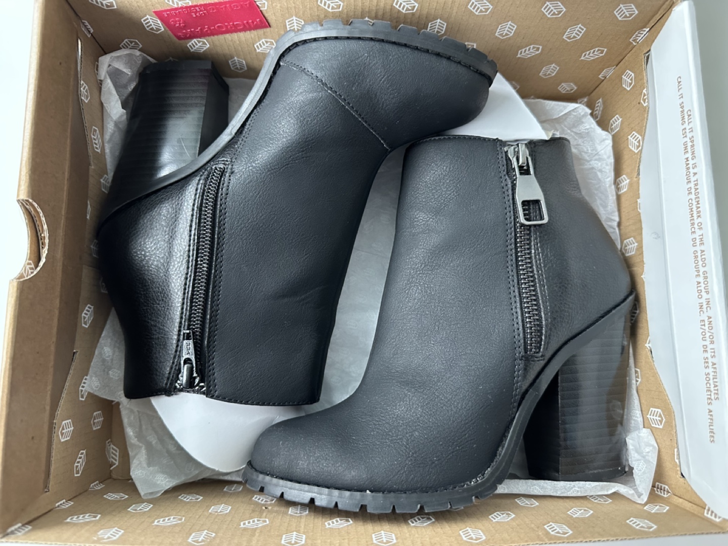 Call It Spring Criviel Black Ankle Boots - Size 5 - photo 3