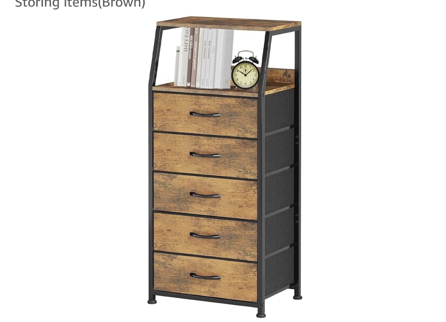 Five-Drawer Storage Cabinet with Top Shelf - photo 2