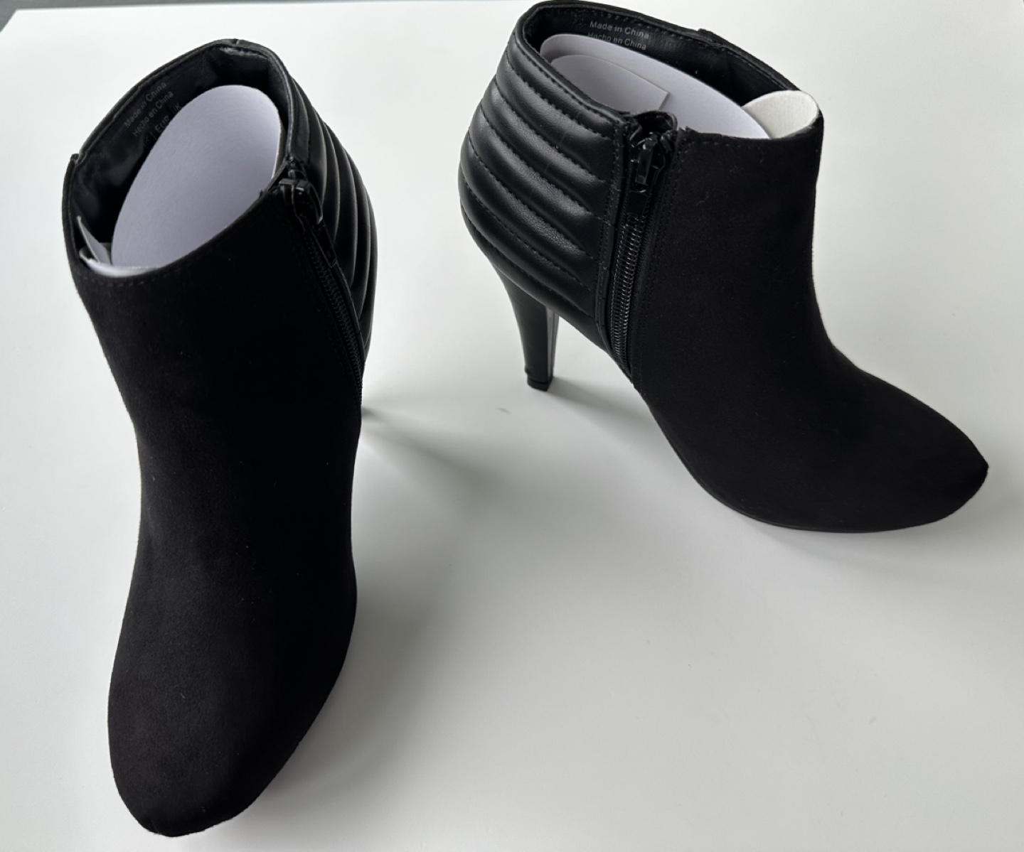 Black Suede Ankle Boots Size 6 - photo 2