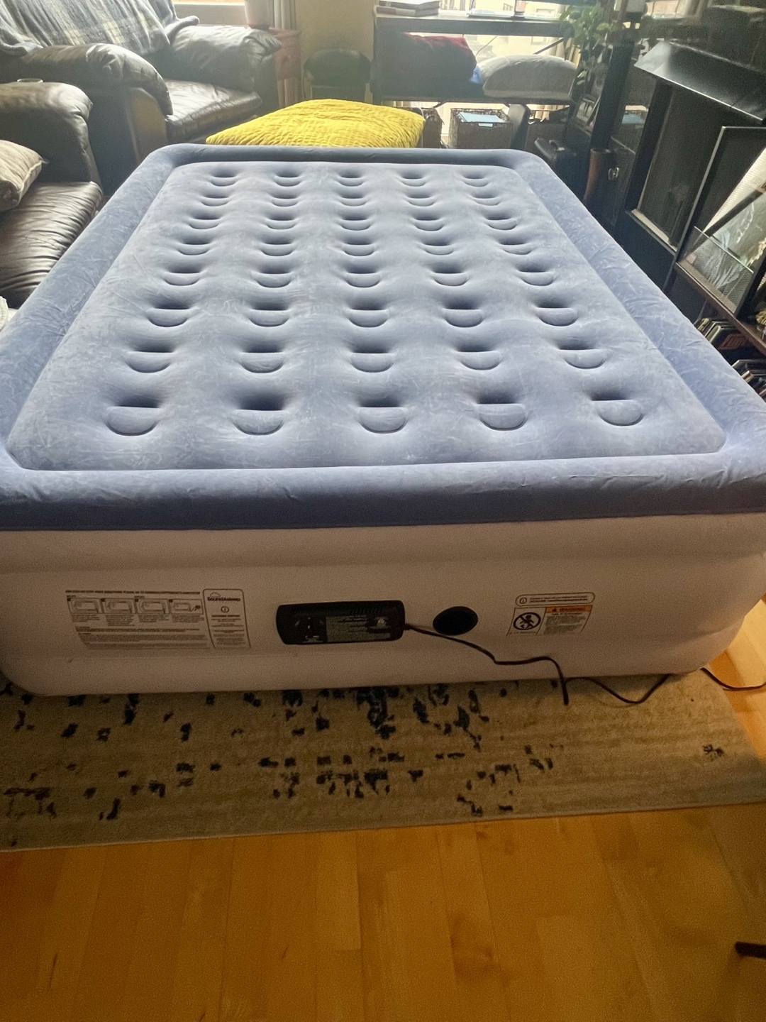 Queen Raised Air Mattress with Built-in Pump