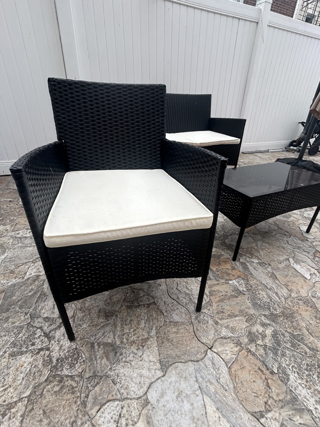 4-Piece Outdoor Patio Set with Cushions and Outdoor umbrella - photo 4