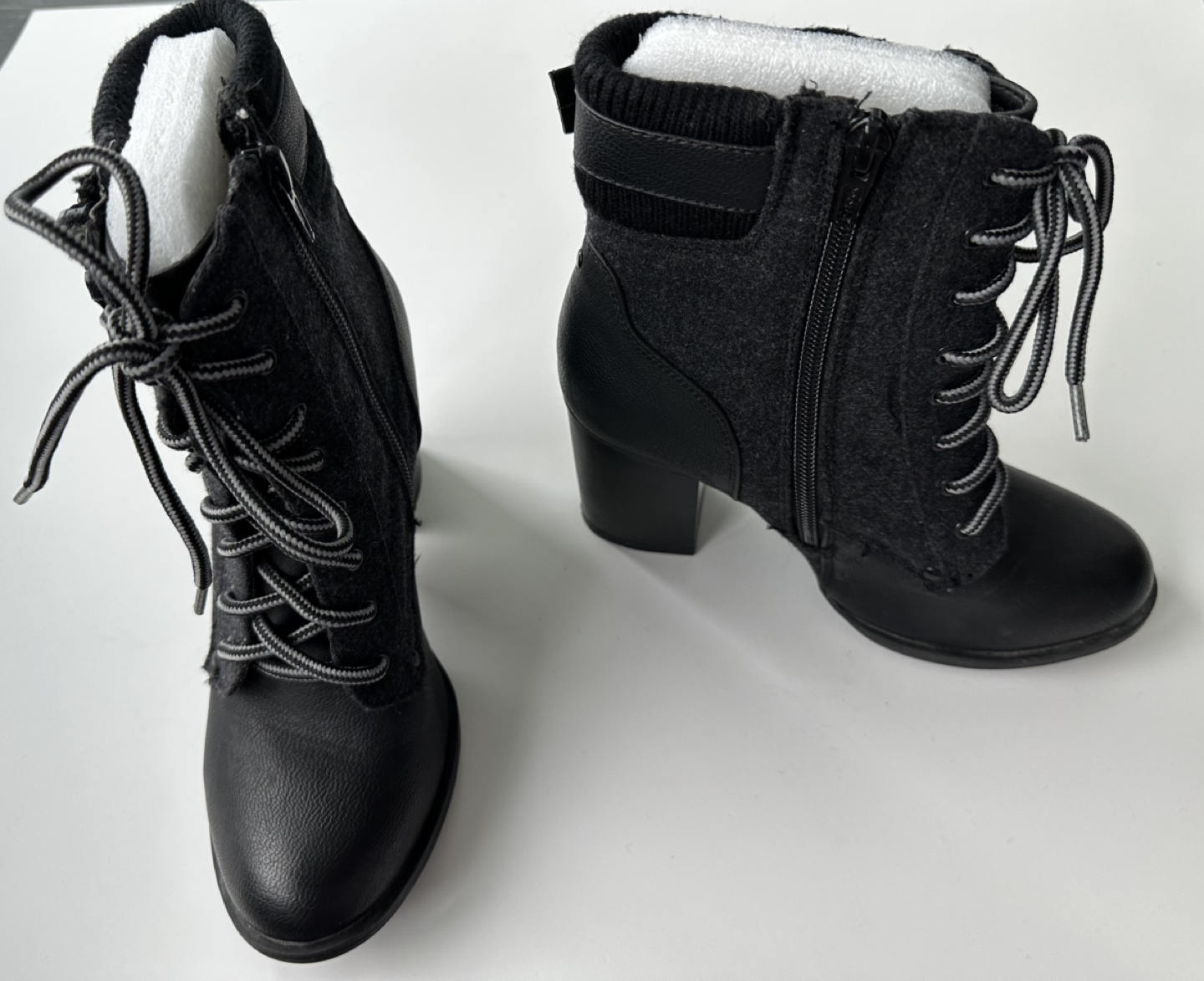 Black and Grey Women's Ankle Boots - photo 2