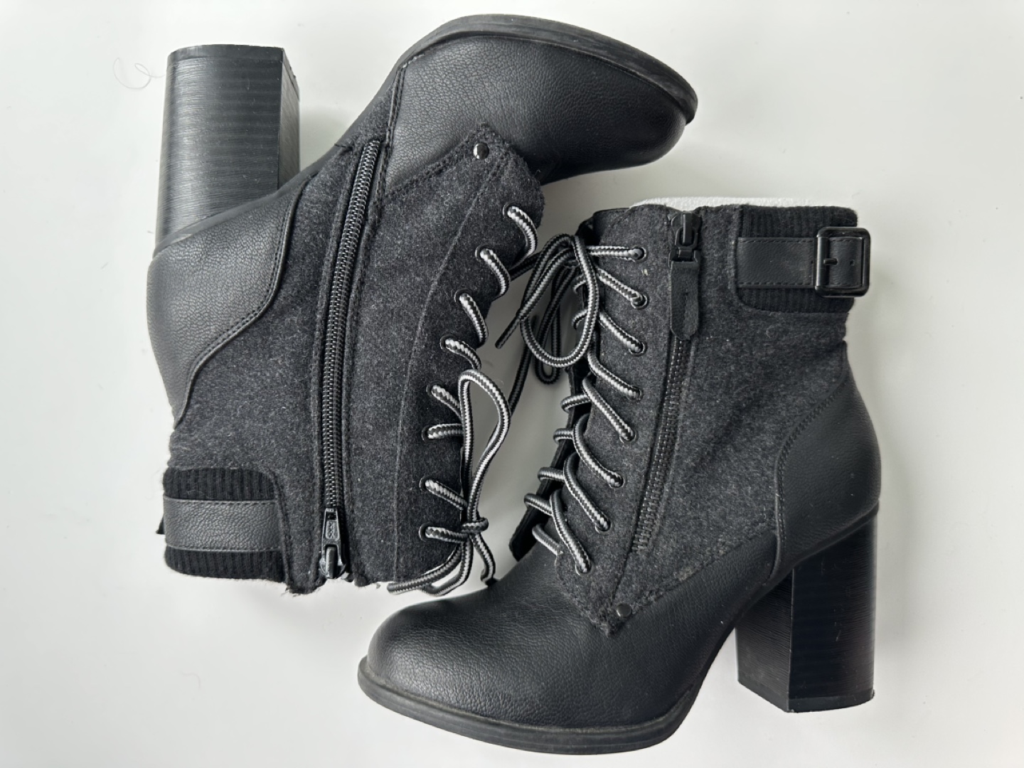 Black and Grey Women's Ankle Boots - photo 3