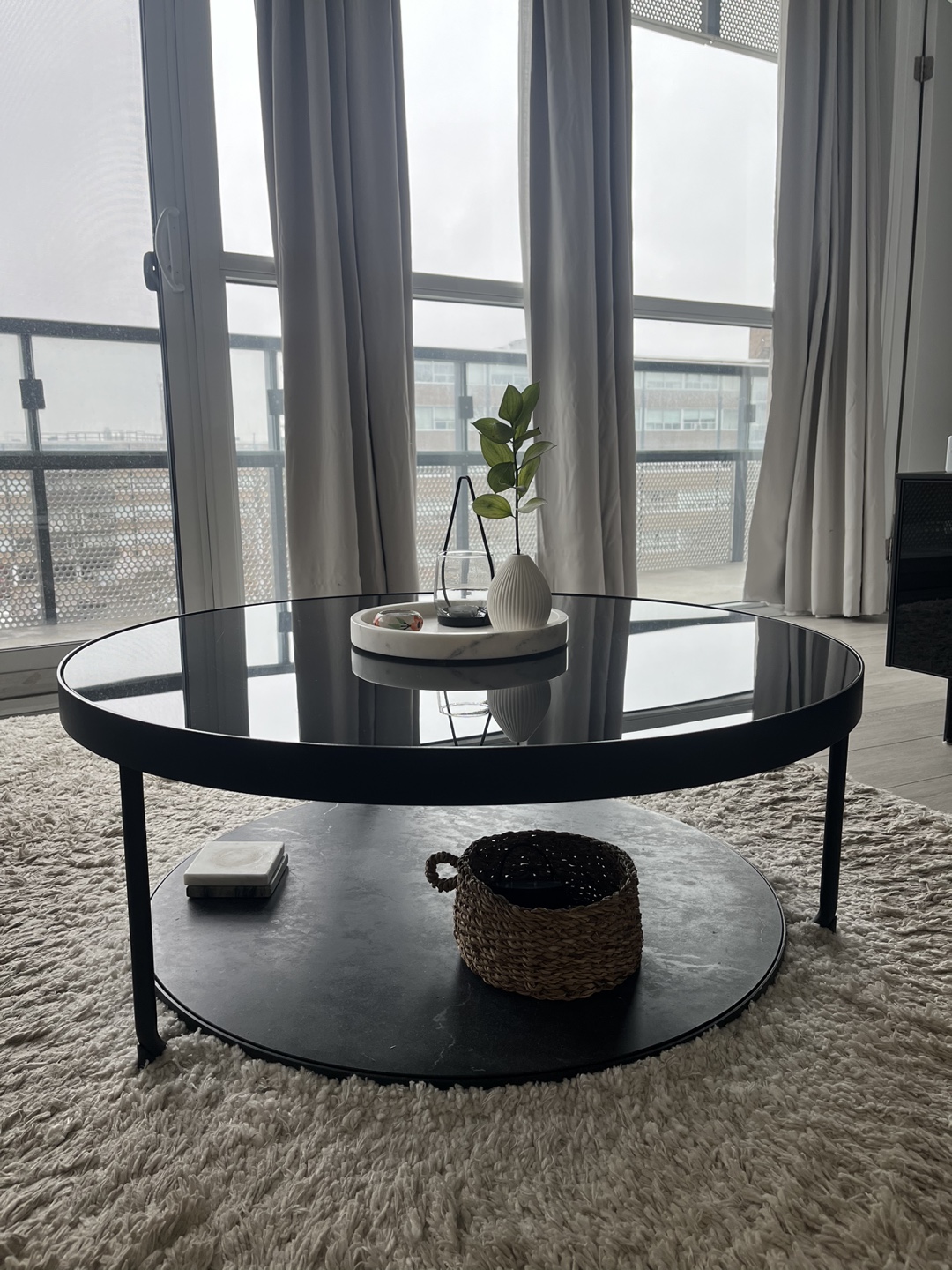 FRÖTORP フロートルプ IKEA FRÖTORP フロートルプ コーヒーテーブル, チャコール 大理石調