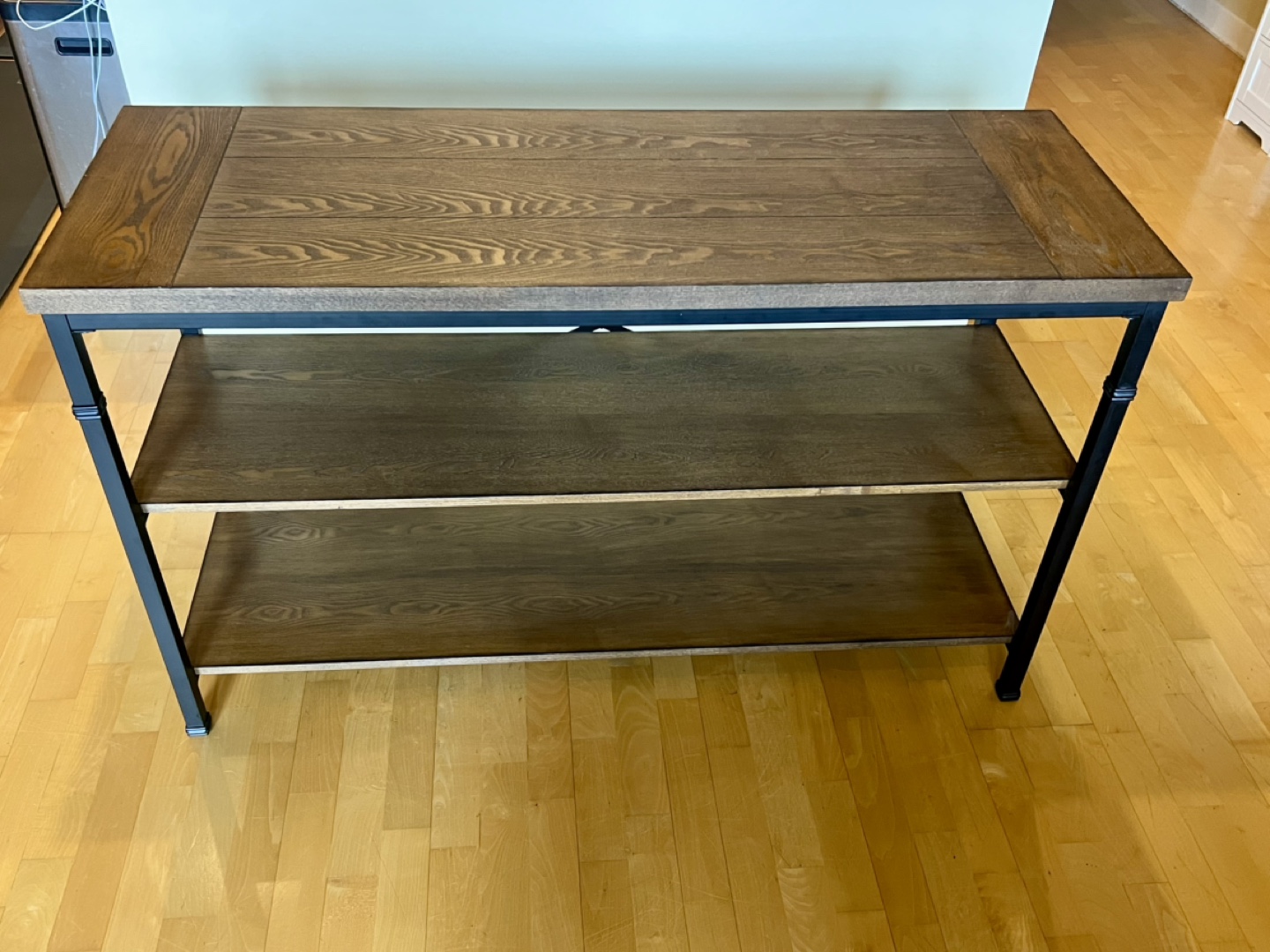 Two-Tier Console Table with Metal Frame - photo 3