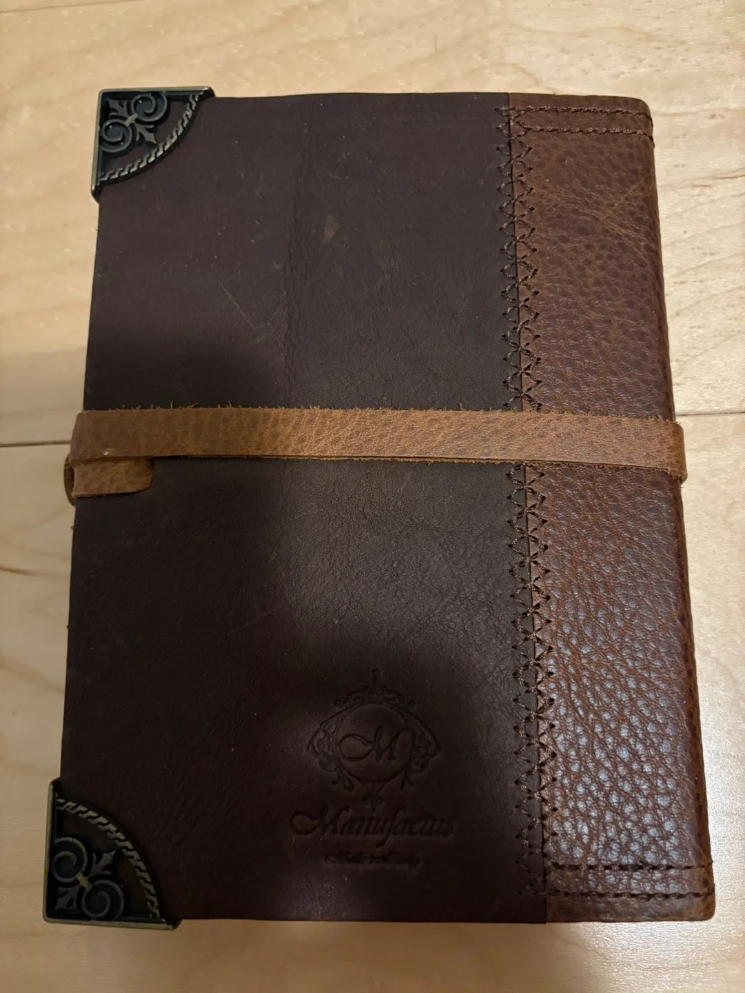 Genuine Leather Journal, Vintage Style, Brown image indicator(3)