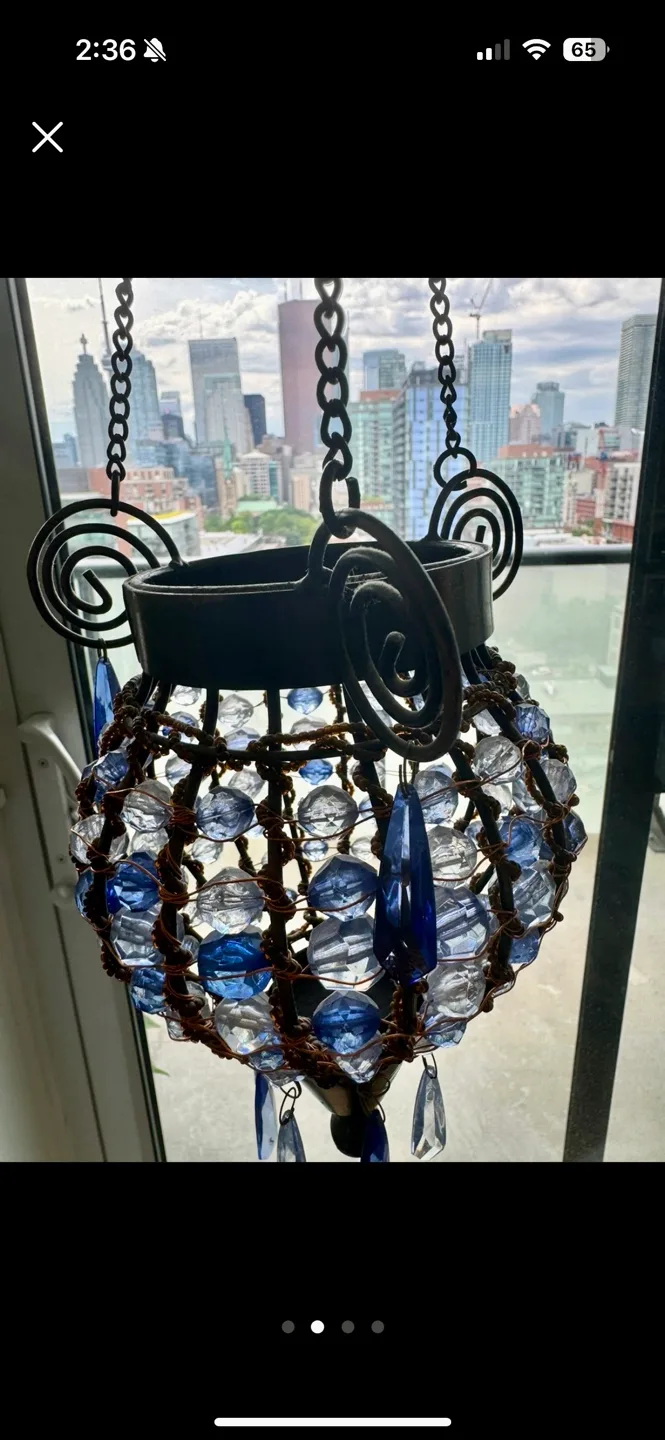 Beaded Hanging Candle Holder image indicator(4)