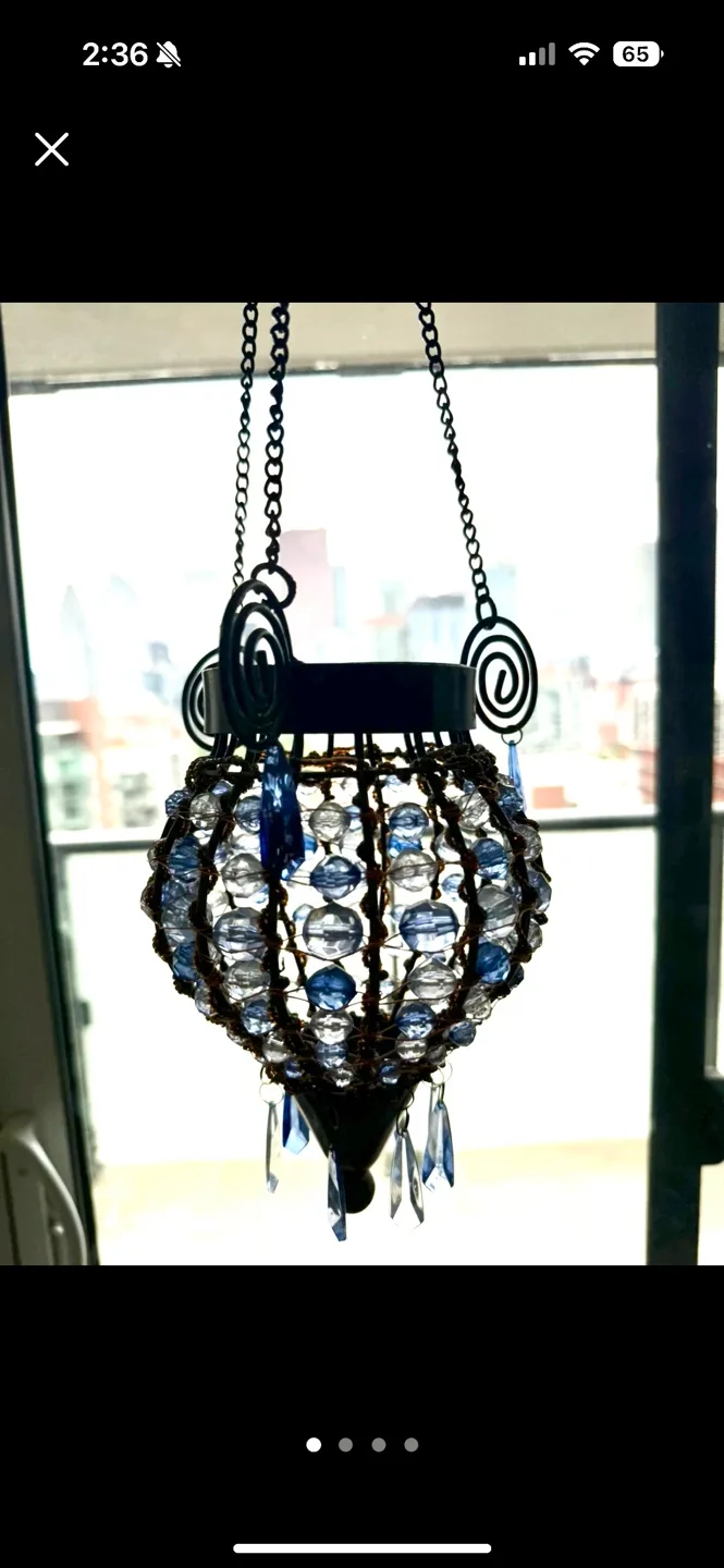 Beaded Hanging Candle Holder image indicator(3)