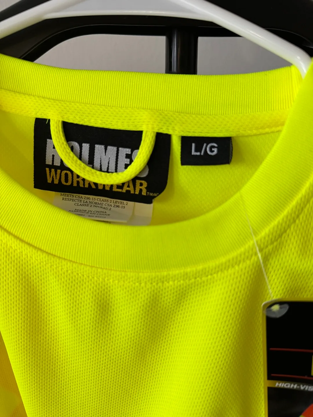 Holmes Workwear Hi-Vis Short Sleeve T-Shirt - L/G 💚 image indicator(3)