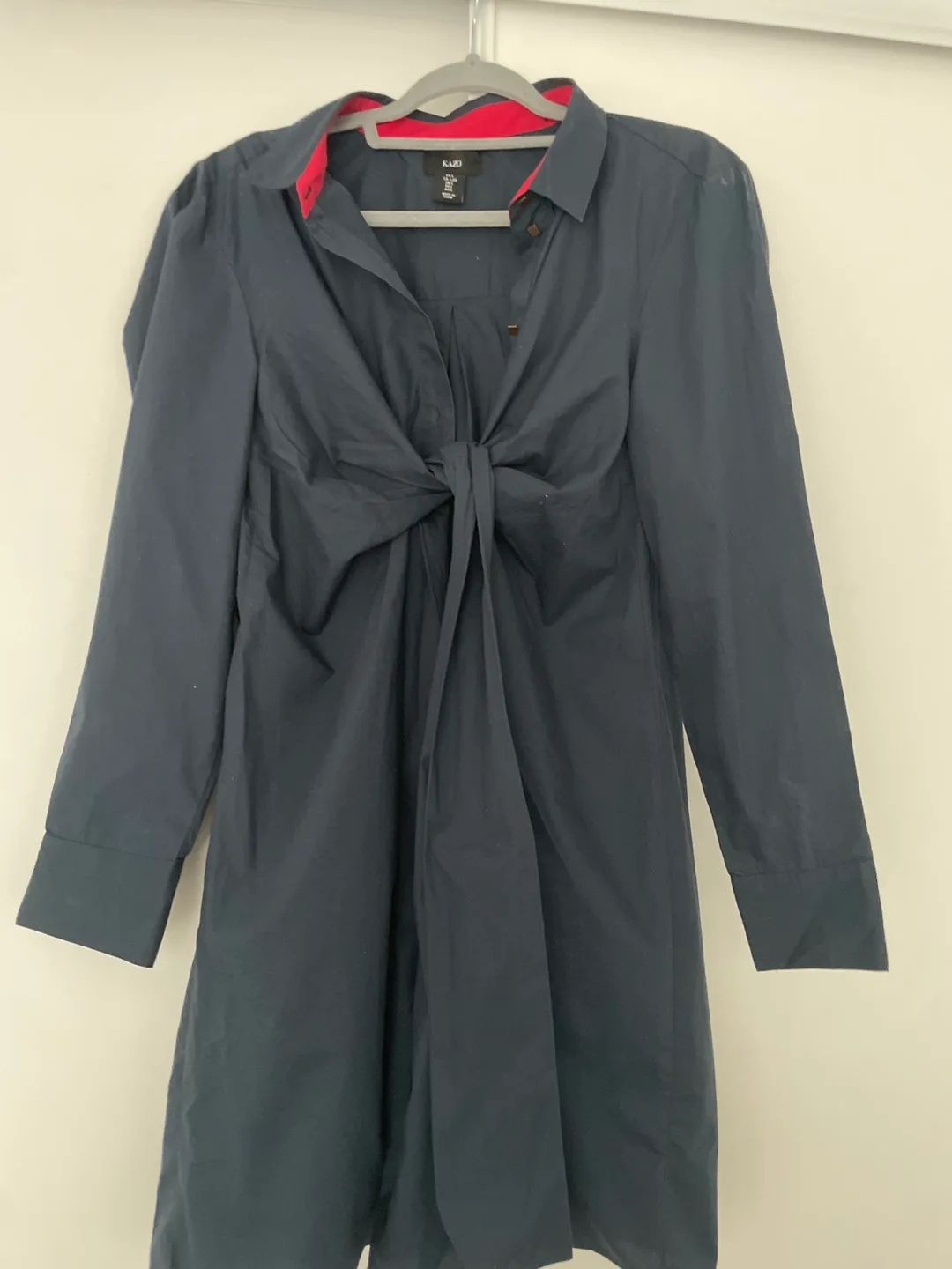 Kazo navy blue shirt dress thumbnail