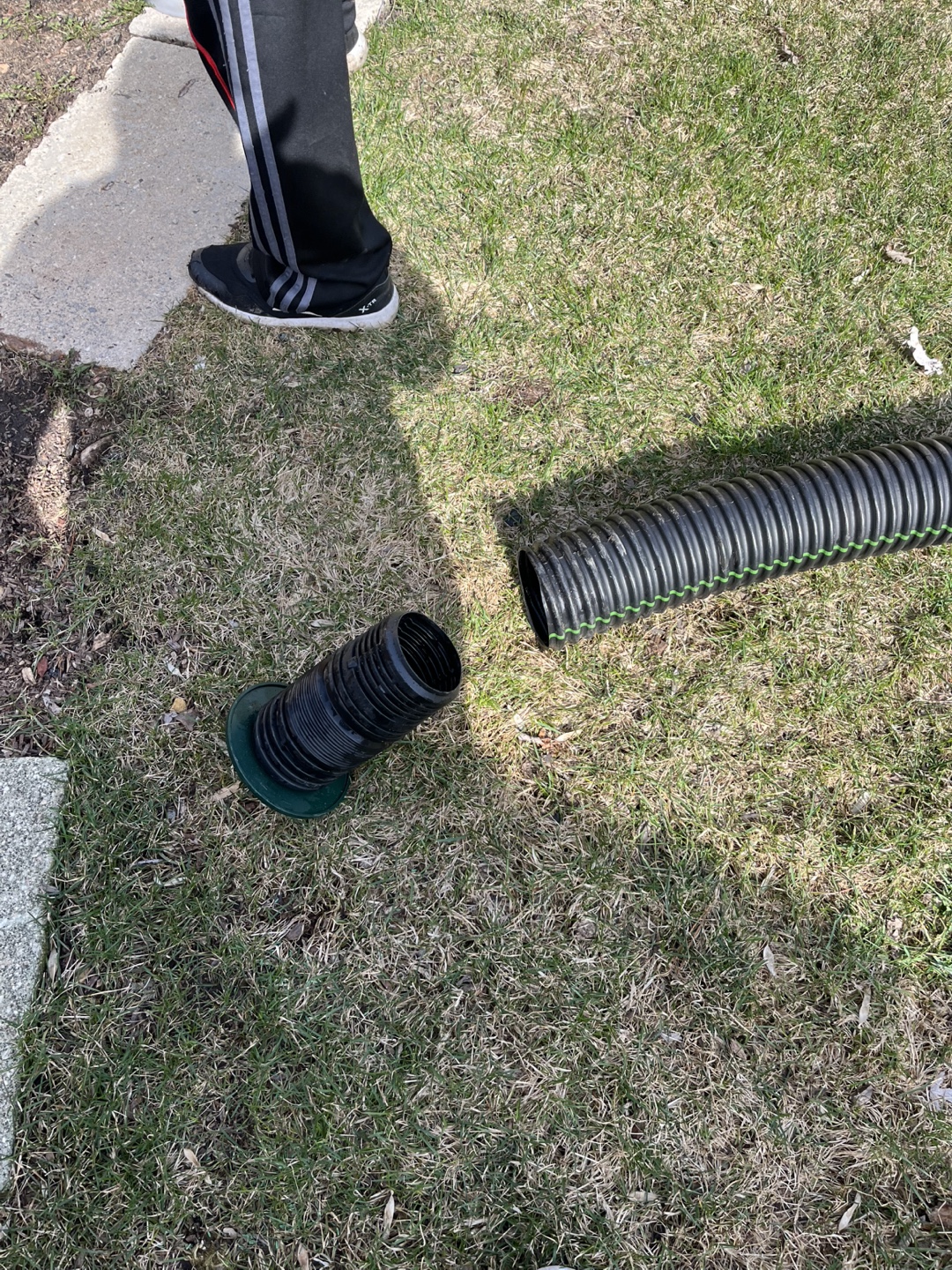 4" diameter corrugated perforated drainage pipe