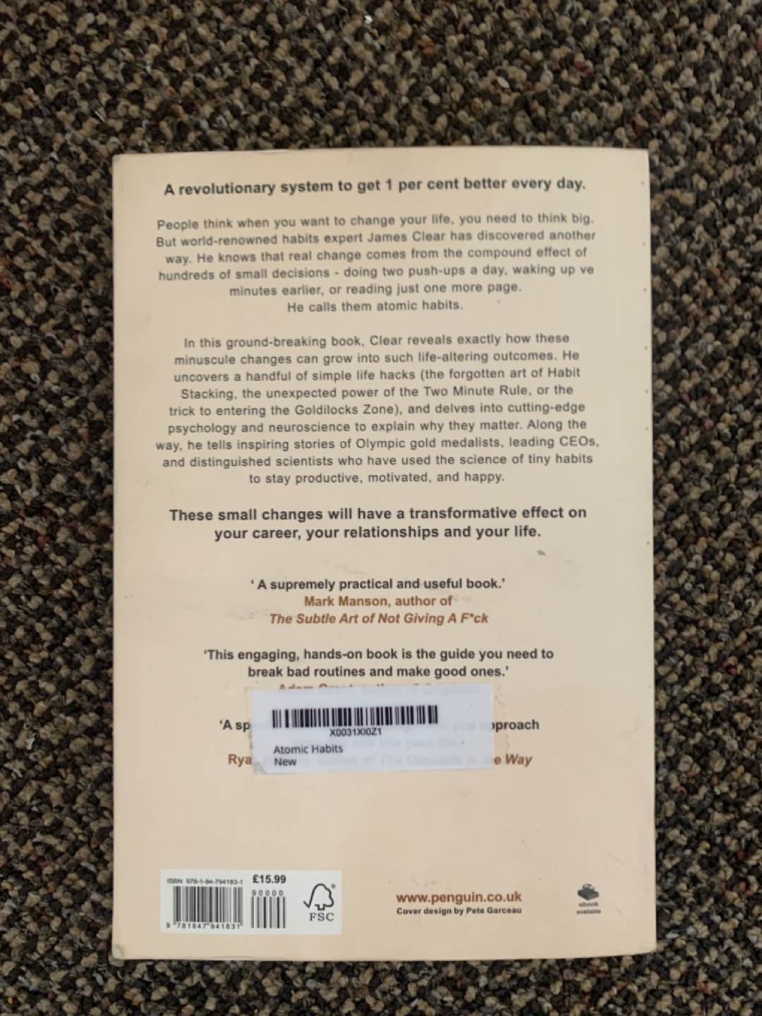 “Atomic Habits” book - photo 2