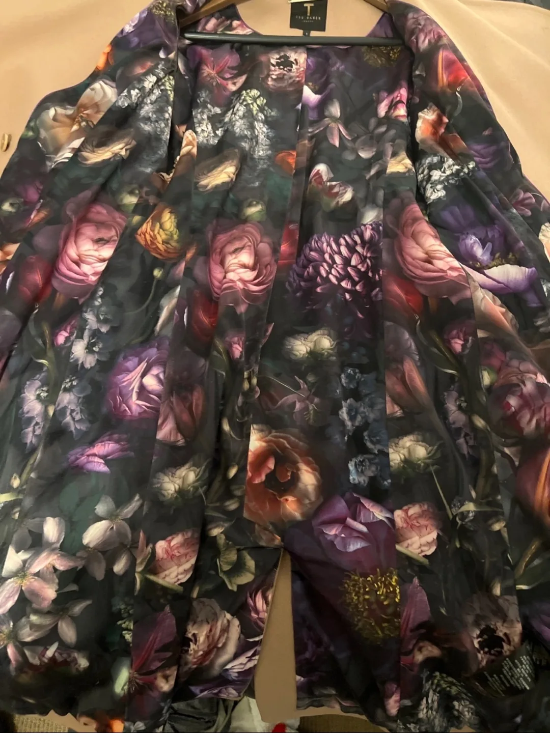 Ted Baker London Womens Camel Wrap Coat Size 1 image indicator(3)