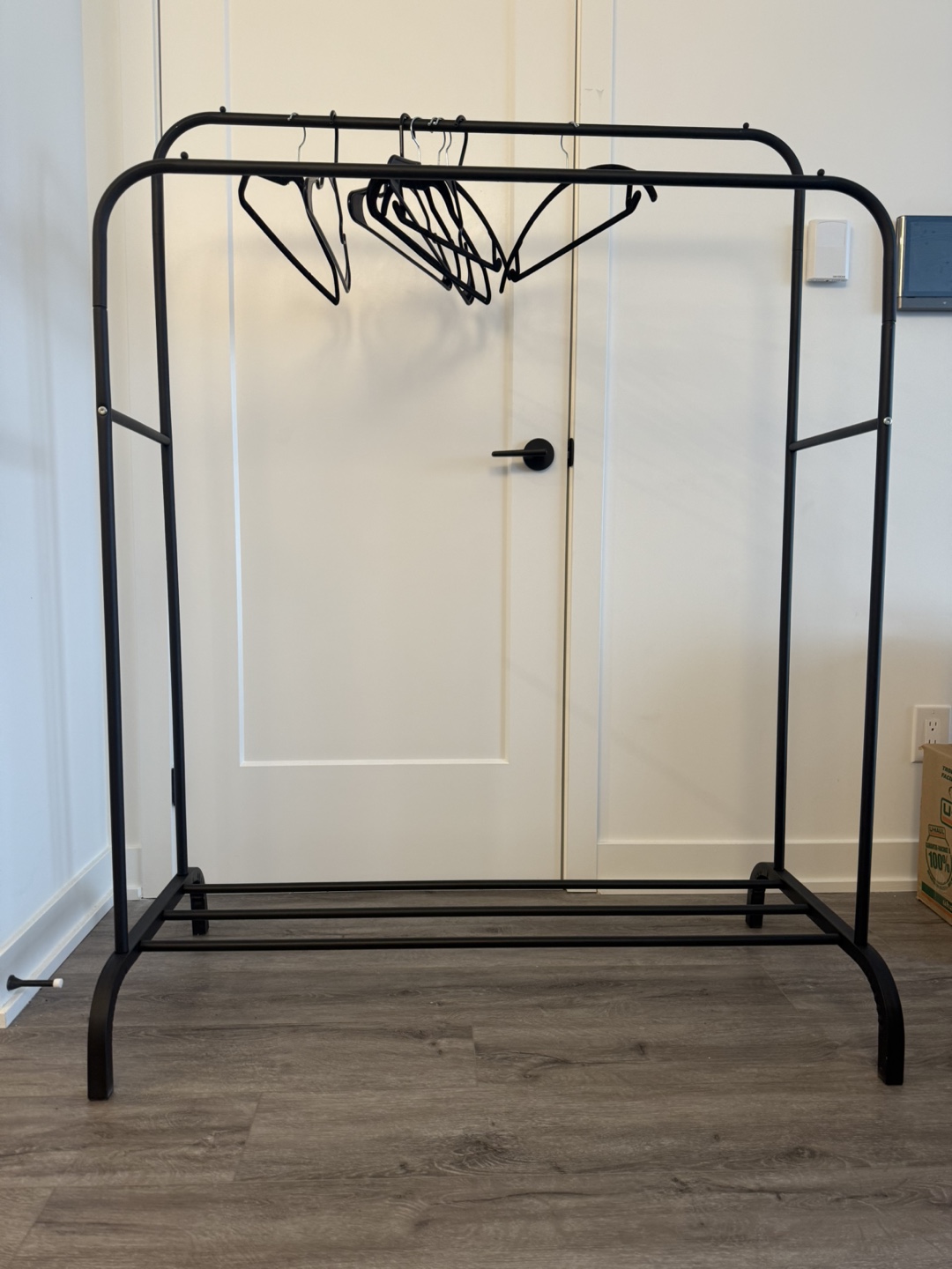 Double Clothing Rack - Black Metal - photo 2