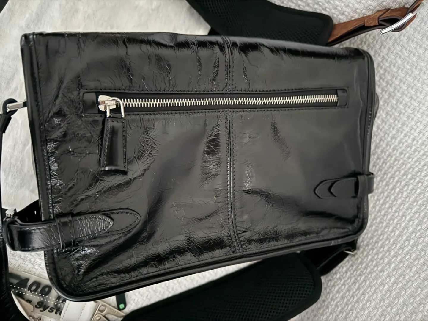 Prada Black Leather Shoulder Bag image indicator(7)