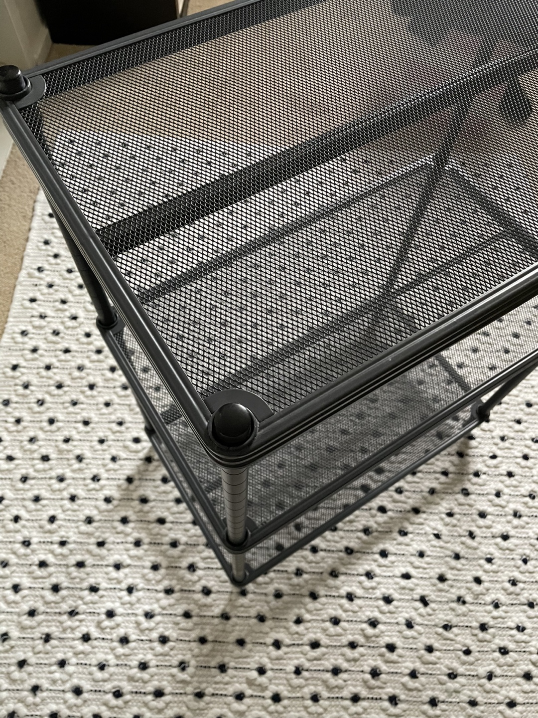 3-Tier Black Metal Shelf Organizer Rack - photo 2