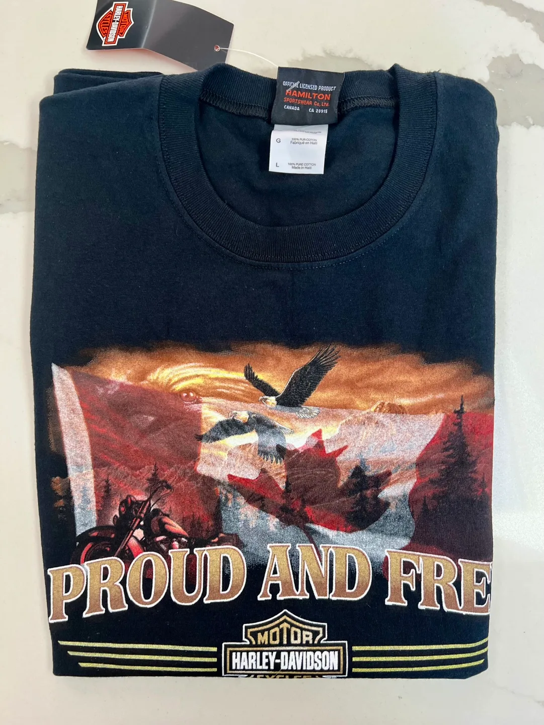 NWT. HARLEY DAVIDSON Proud and Free Tank Shirt Large image indicator(10)