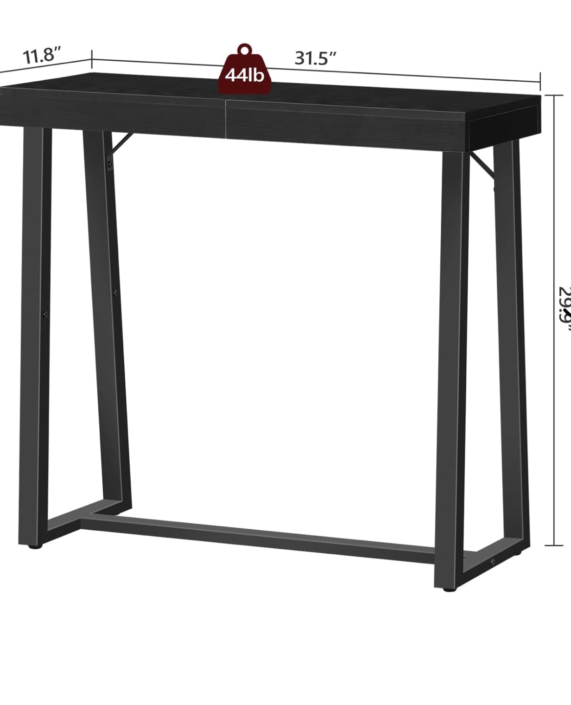 Black Console Table - photo 5