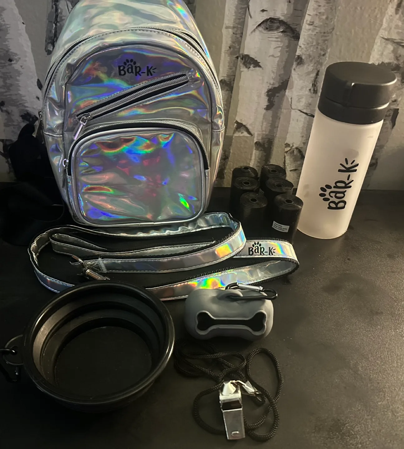 💚Bar-K Holographic Dog Walking Bag & Accessories Kit image indicator(2)