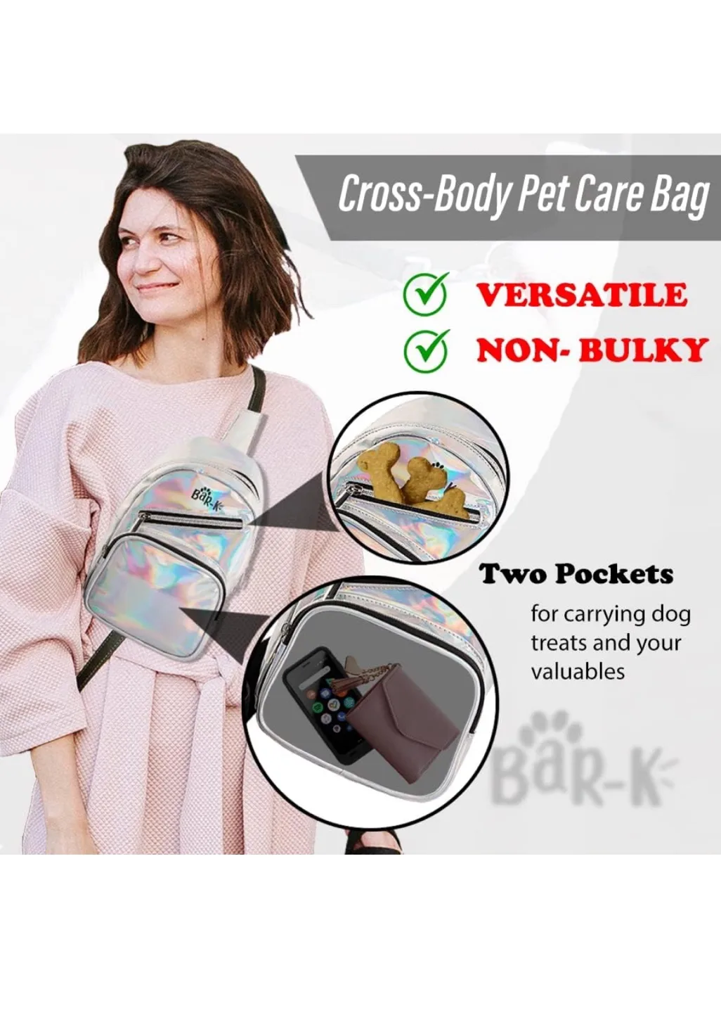💚Bar-K Holographic Dog Walking Bag & Accessories Kit image indicator(4)