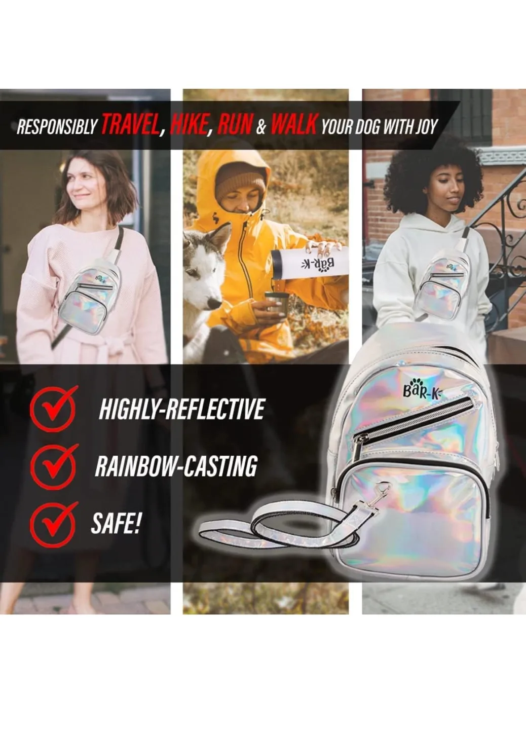 💚Bar-K Holographic Dog Walking Bag & Accessories Kit image indicator(5)