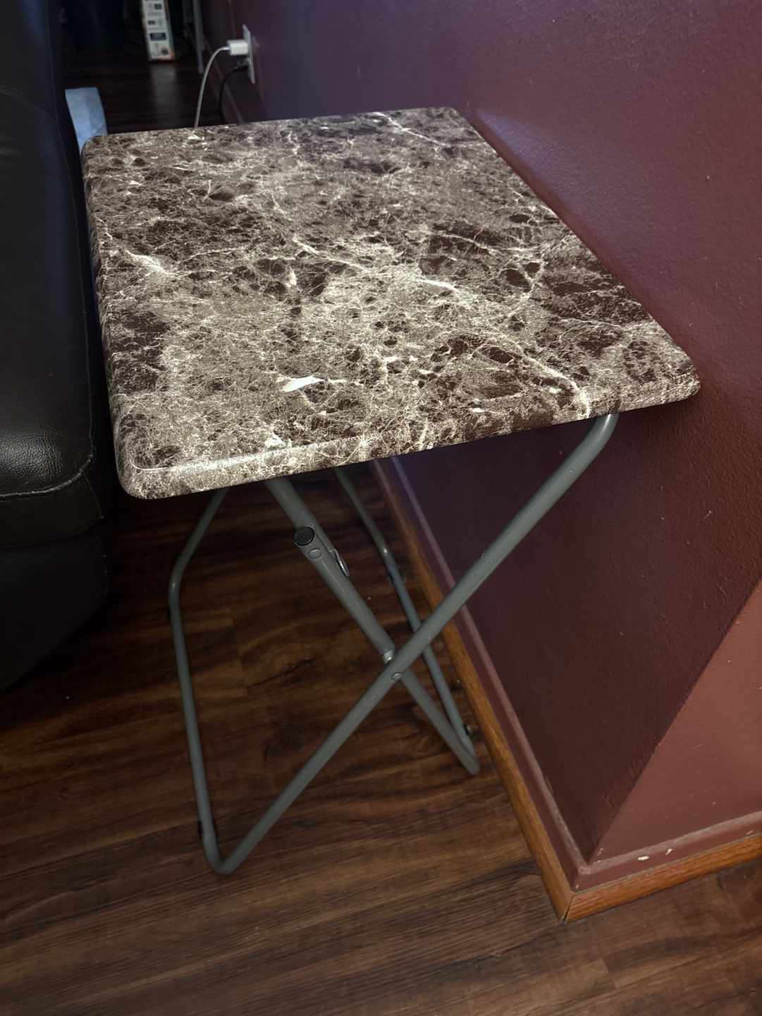 New Folding TV Tray Table - Marble Top 💚🥕 - photo 3