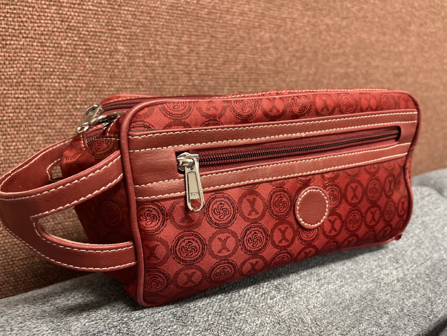 Red Travel Case with Multiple Compartments