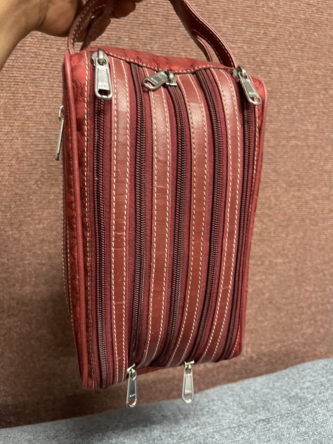 Red Travel Case with Multiple Compartments - photo 2