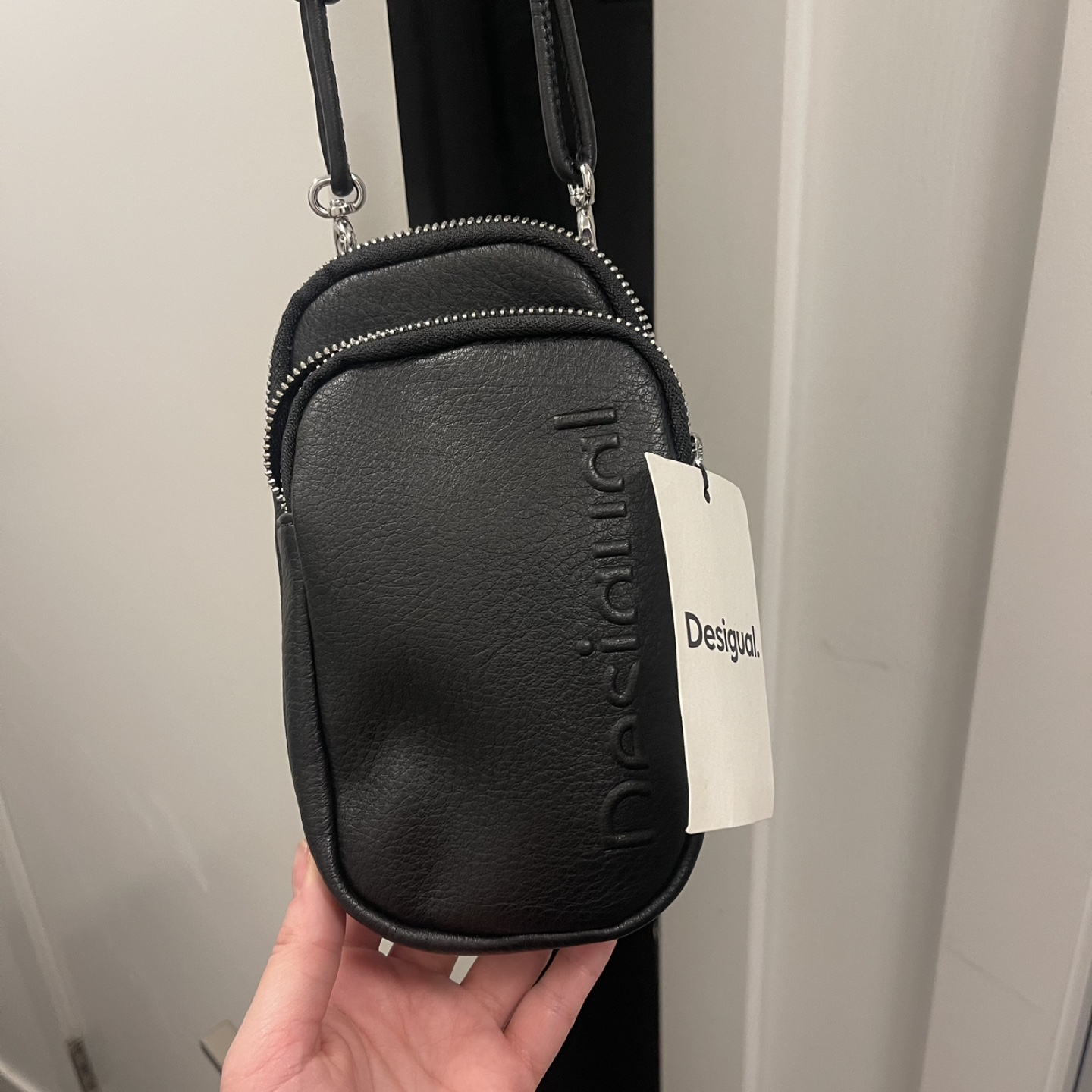 Desigual Black Leather Crossbody Phone Bag - photo 3