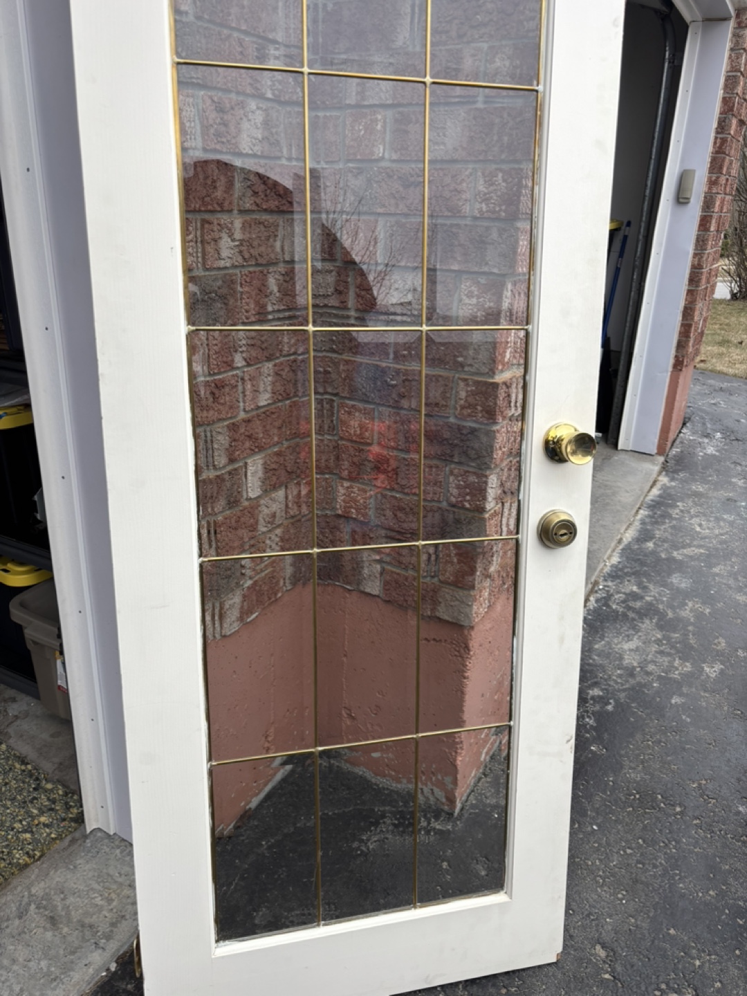 Wood door with glass insert