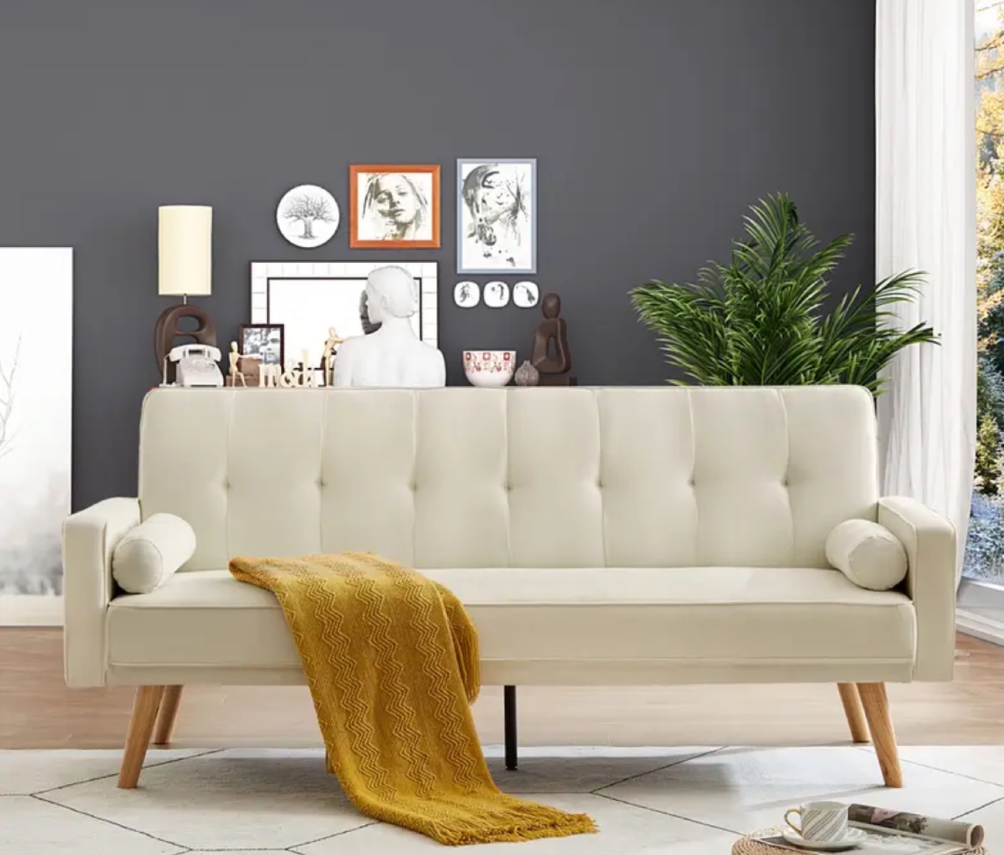 Mid century modern Futon Sofa Bed