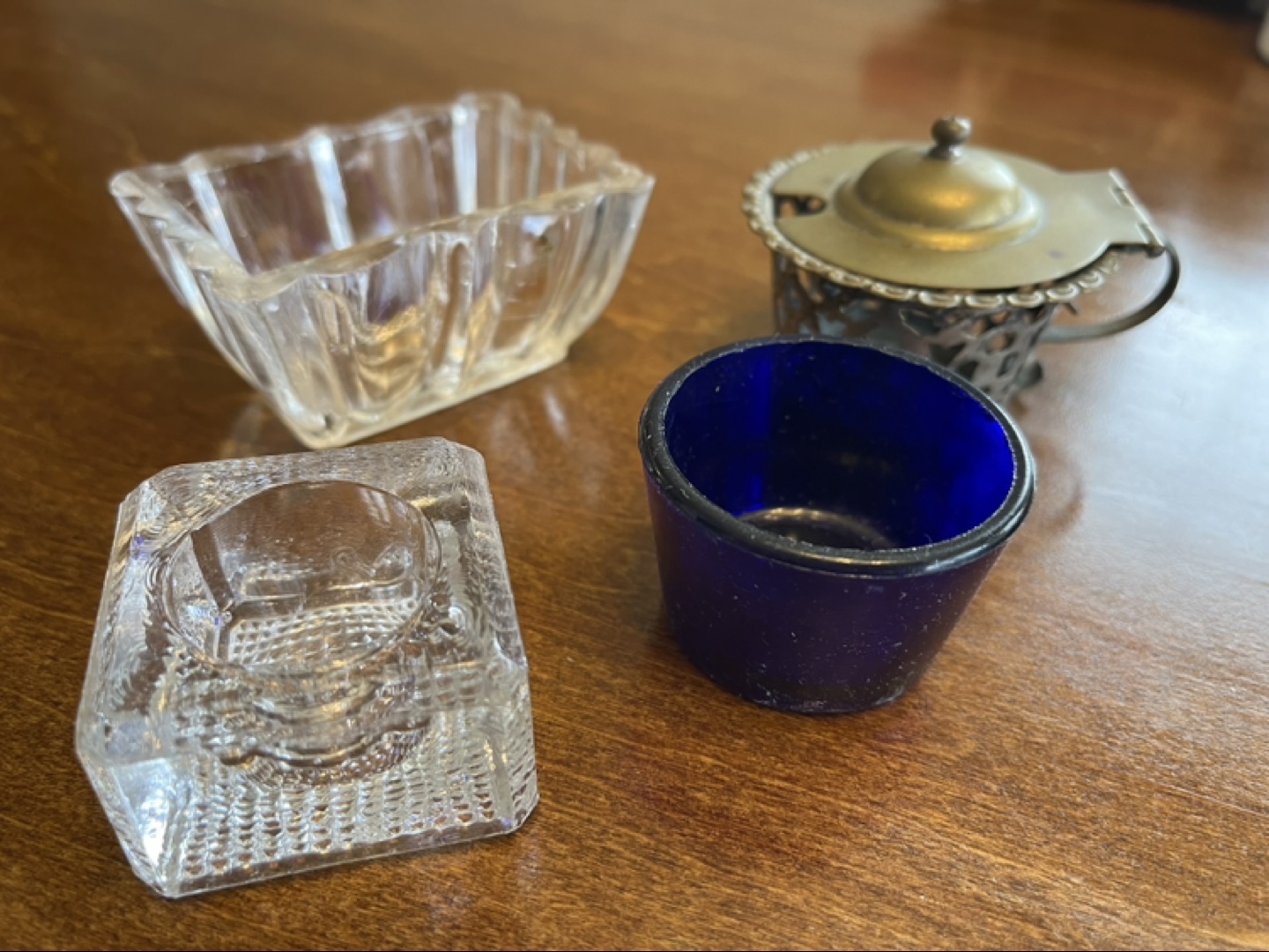Antique salters or salt cellars