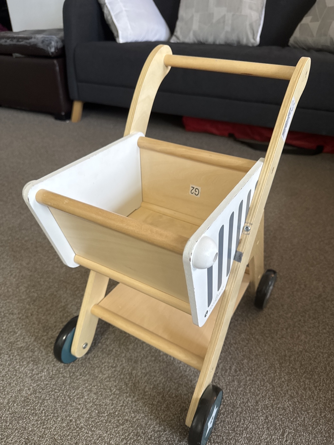 Wooden Toy Shopping Cart - photo 2