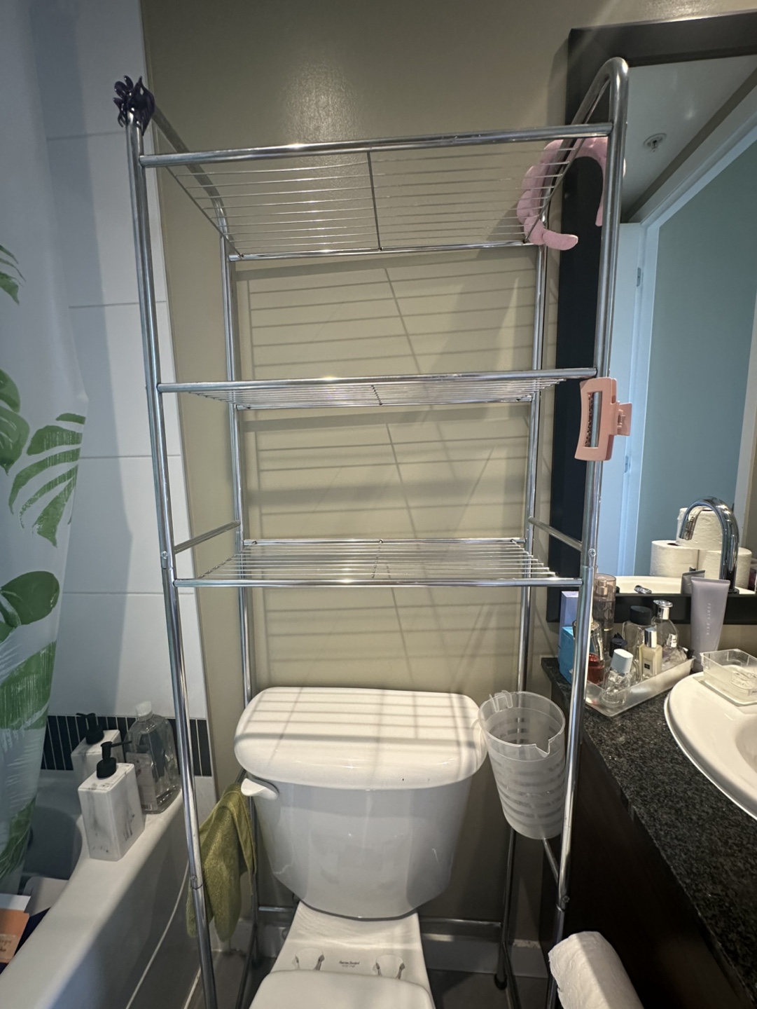 Chrome Bathroom Shelf Organizer