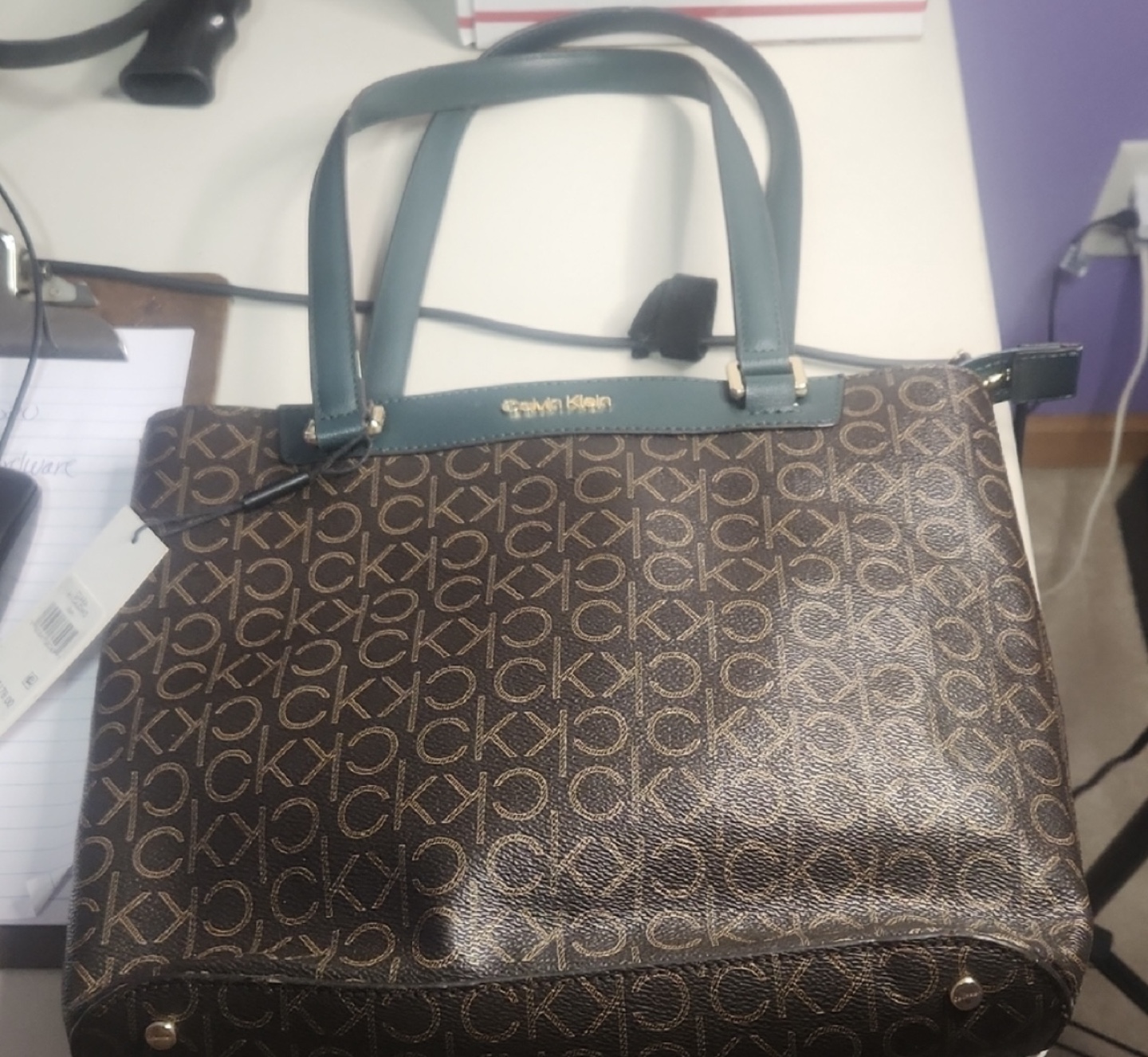 Calvin Klein Monogram Tote Bag