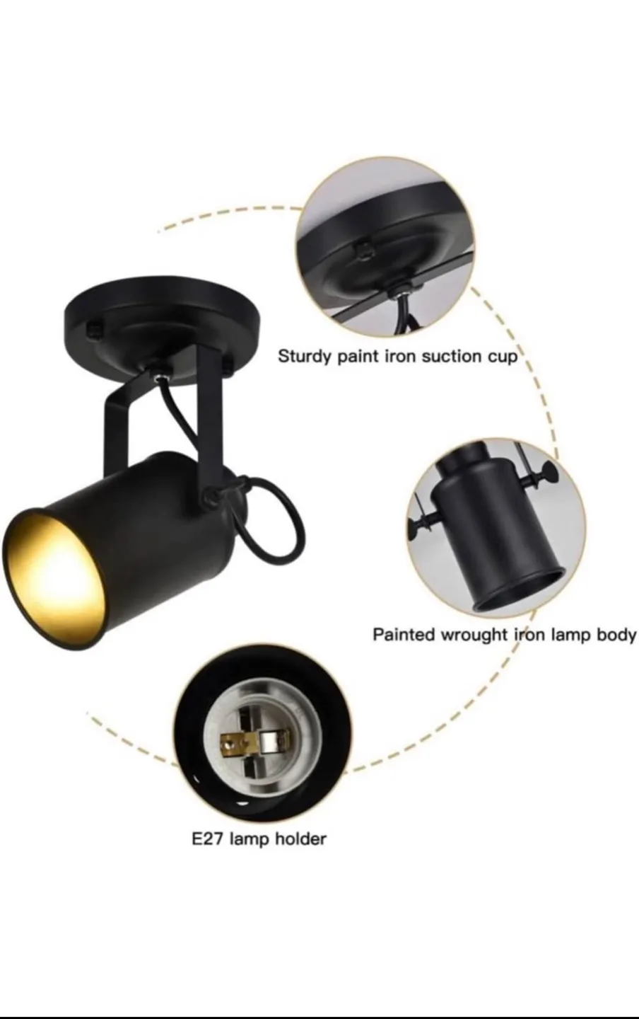 BRAND NEW Vintage Industrial Style Wall Lamp image indicator(3)