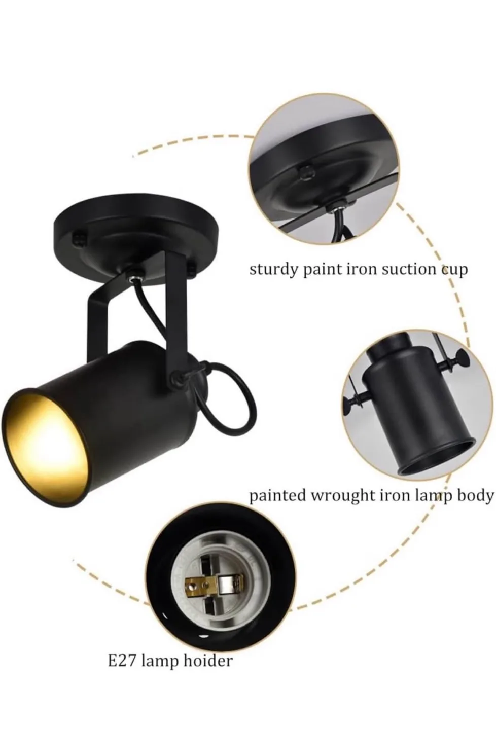 BRAND NEW Vintage Industrial Style Wall Lamp image indicator(4)