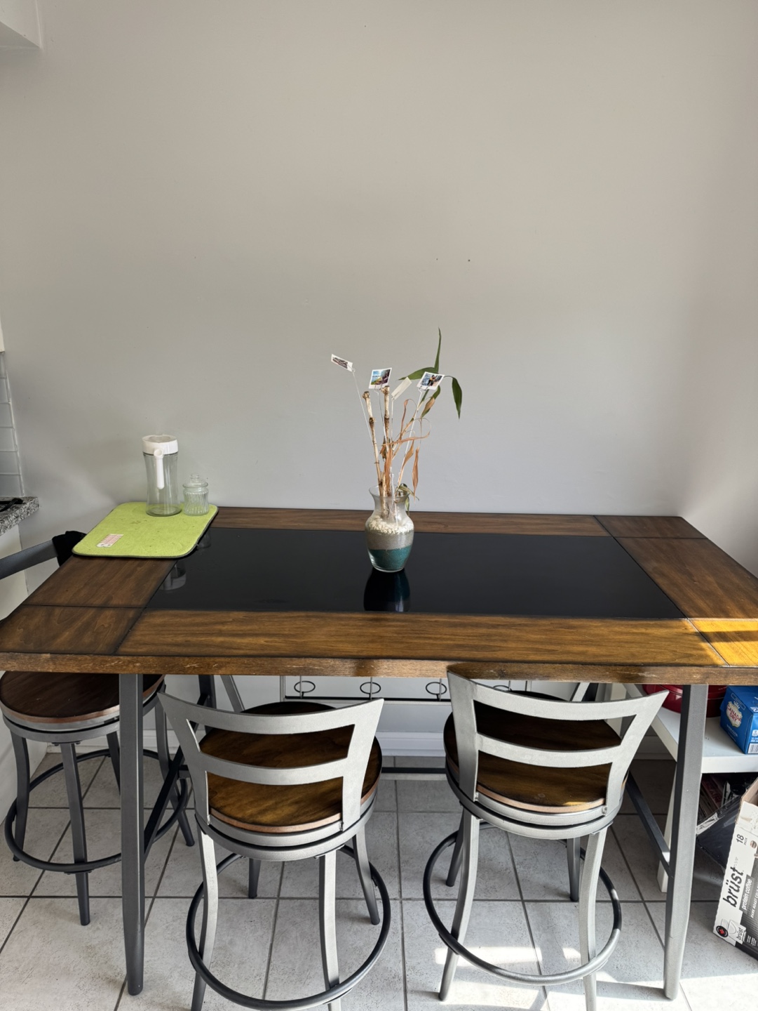 Kitchen Table Set with 3 Chairs