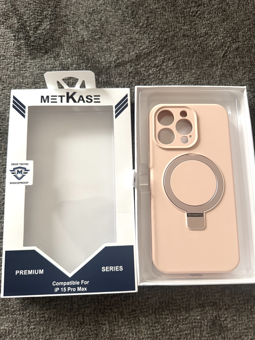 iPhone 15 Pro Max Case, Ring Holder - Blush Pink - photo 3