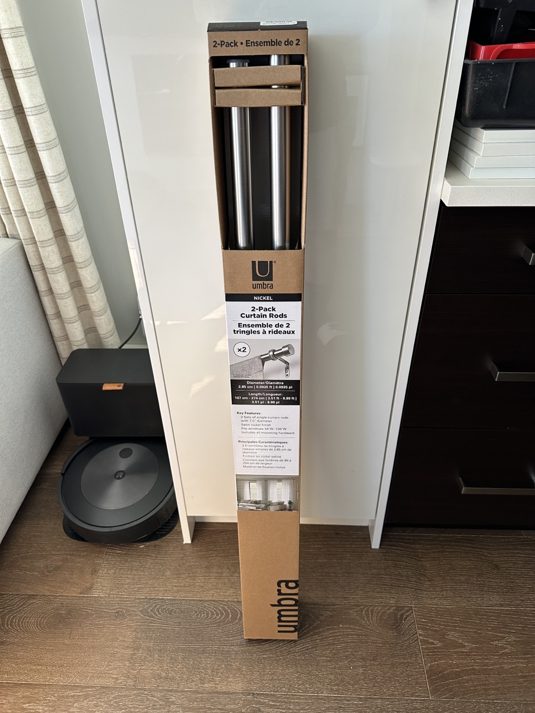 Brand New Umbra Curtain Rod - Satin Nickel Finish - photo 4