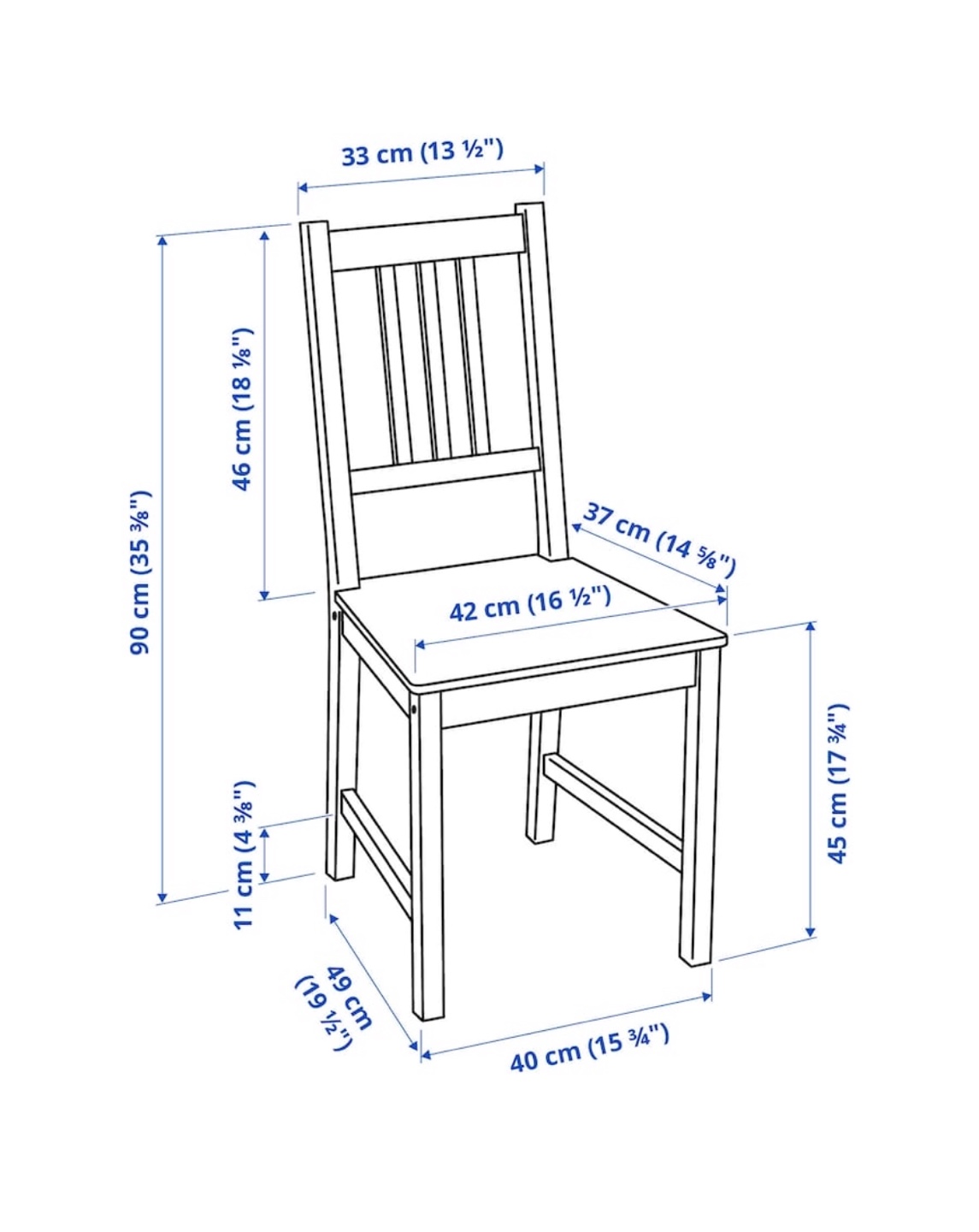 4 IKEA STEFAN Dining Chairs with Red pads MALINDA - photo 5
