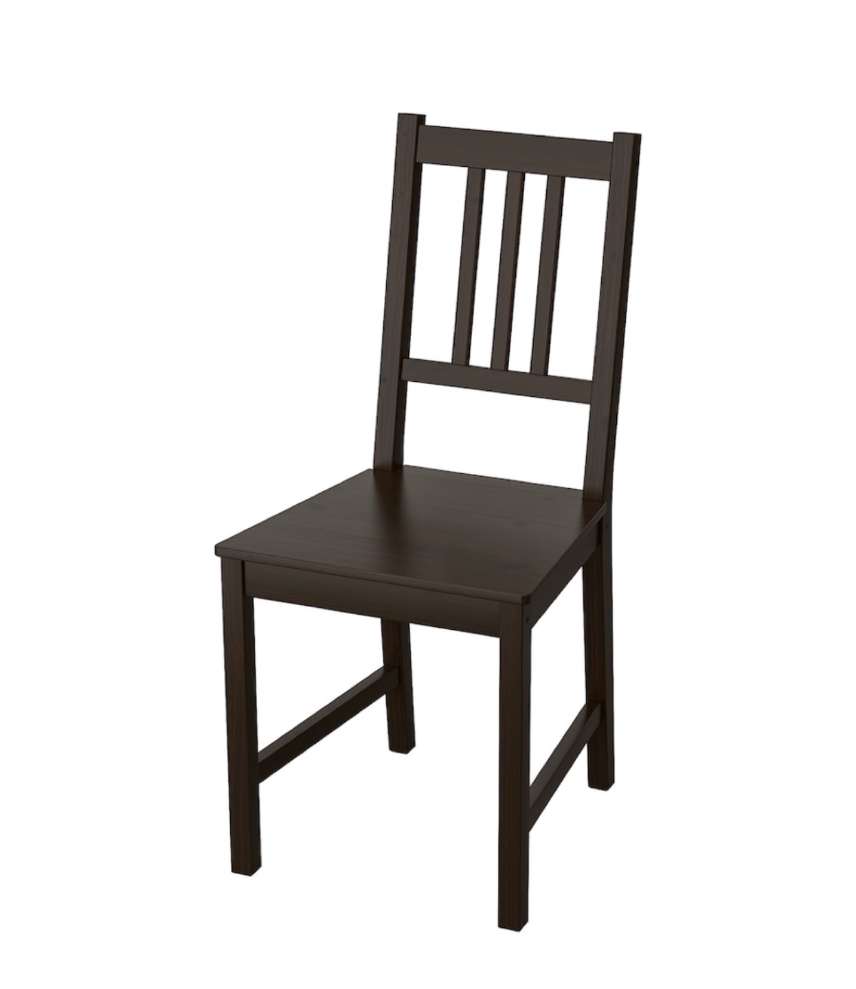 4 IKEA STEFAN Dining Chairs with Red pads MALINDA