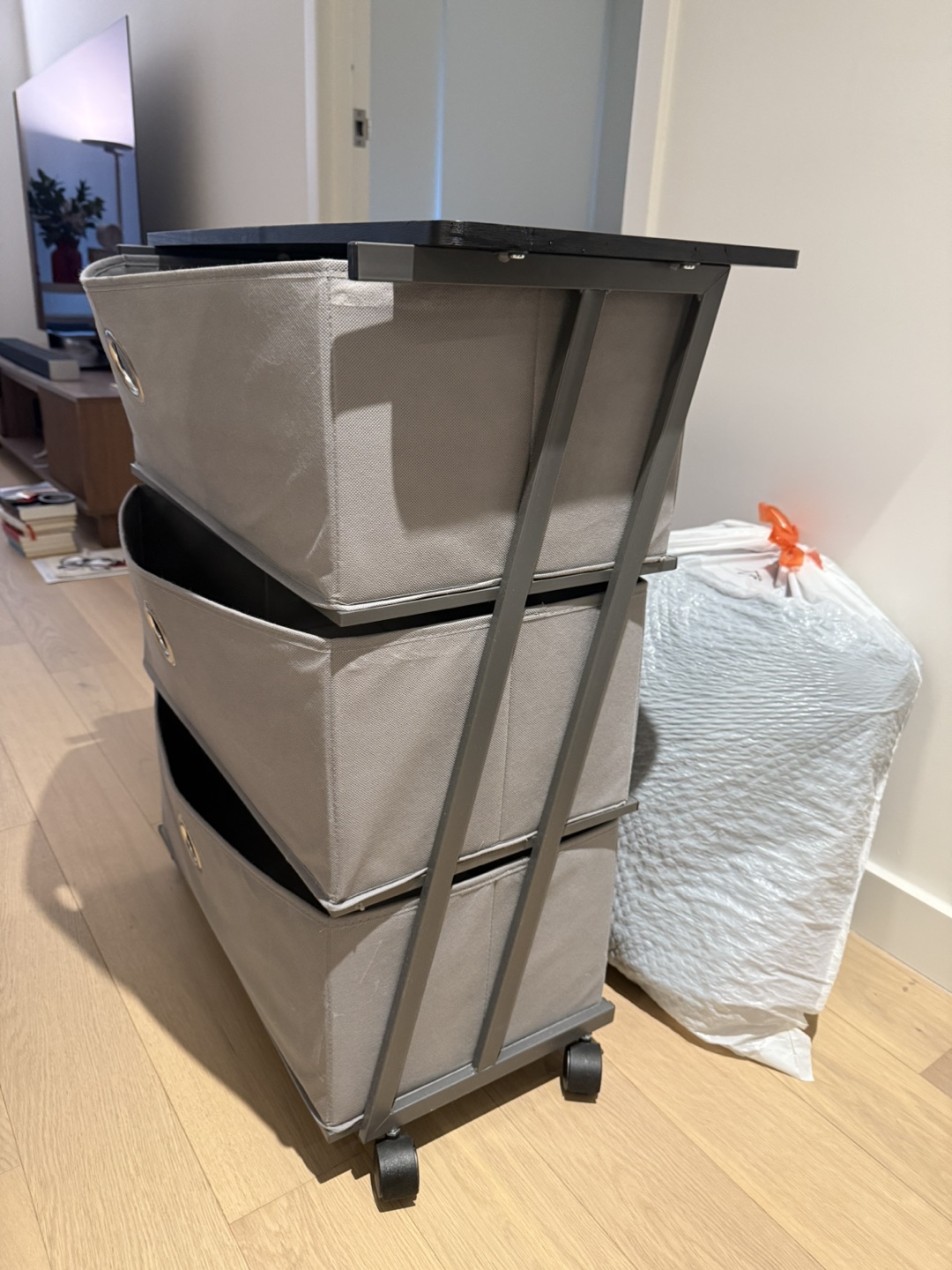 3-Drawer Rolling Cart with Top - photo 4