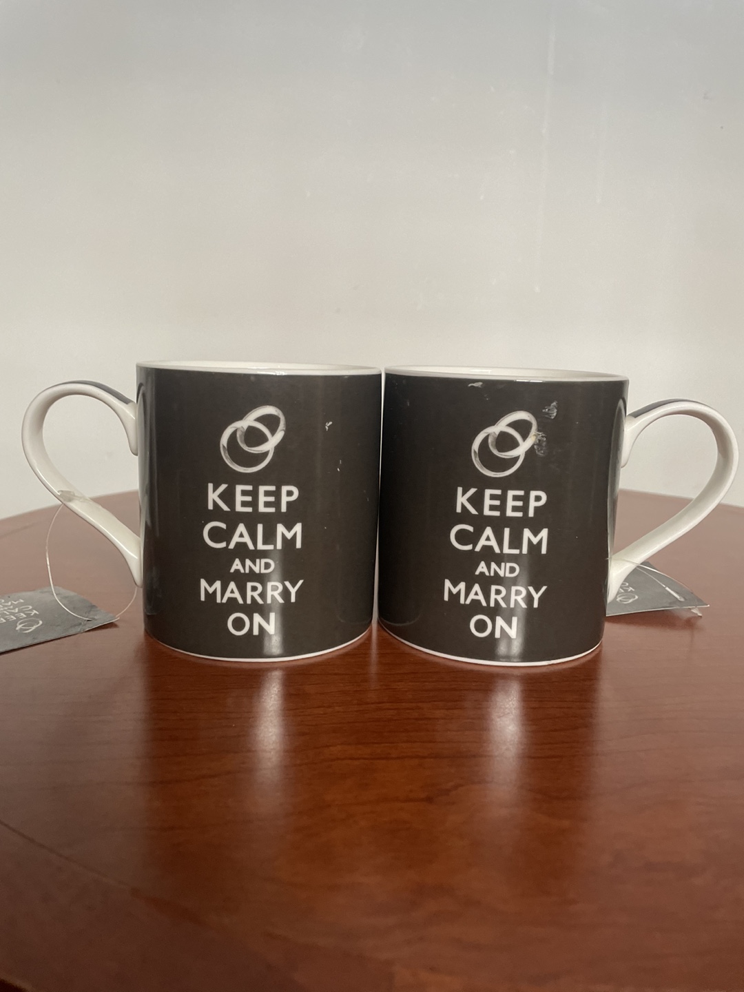 Pair of Keep Calm and Marry On Mugs